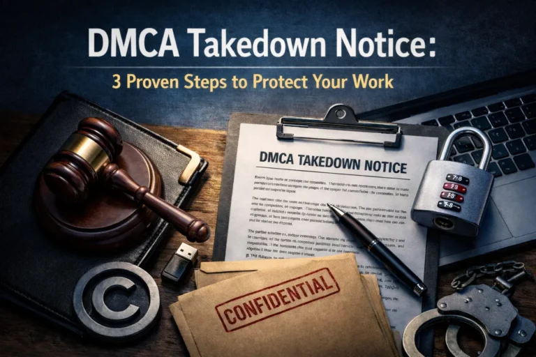 DMCA Takedown Notice: 3 Proven Steps to Protect Work.