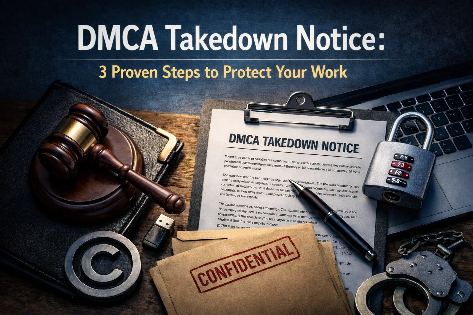 DMCA Takedown Notice: 3 Proven Steps to Protect Work.
