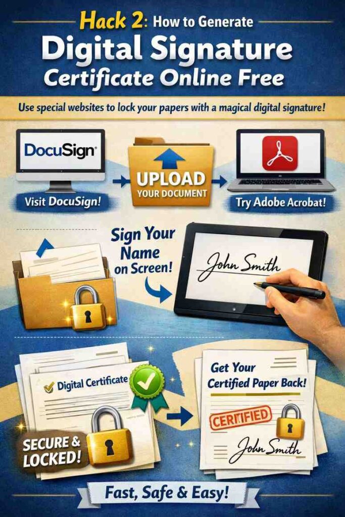 How to generate digital signature certificate: 2 Safe Hacks.