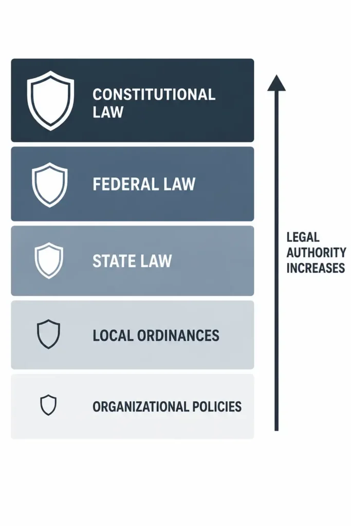 Tiered diagram ranking freelance contract alternatives by legal protection from signed formal contract at top to verbal agreement at bottom
