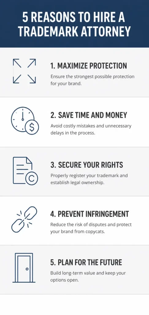 Infographic listing five risks of freelancing without a signed contract: scope control, payment enforcement, copyright transfer, kill fee recovery, and dispute pathway