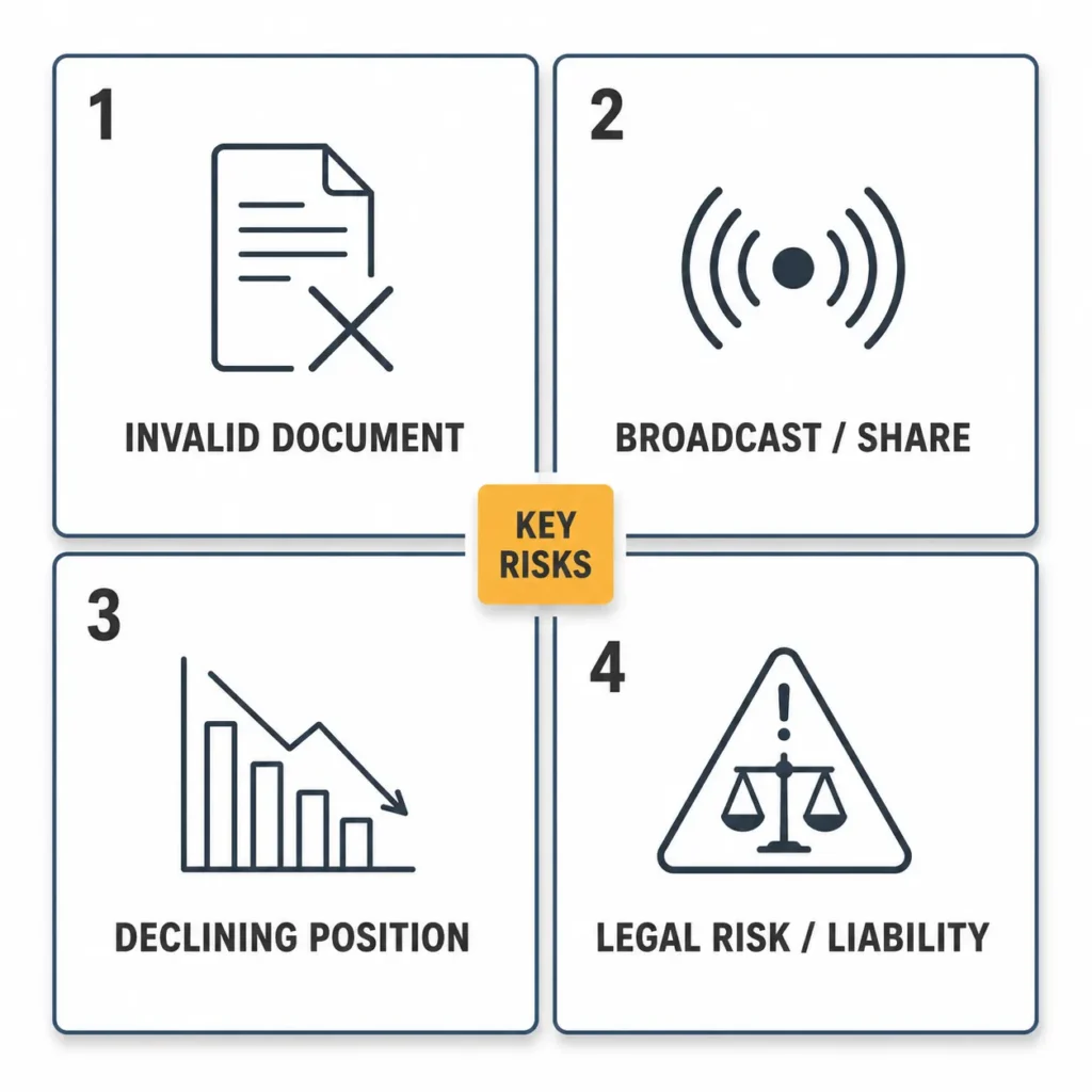 Four-quadrant diagram showing the four legal elements required to prove defamation as a freelancer: false statement, publication, documented harm, and client negligence