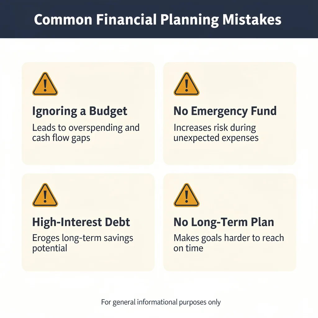 Infographic showing four common freelancer mortgage mistakes including applying to the wrong lender, inconsistent documents, over-claiming deductions, and late business restructuring